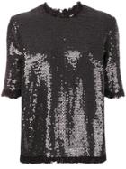 Msgm Round Neck Sequined T-shirt - Unavailable