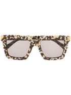 Bottega Veneta Eyewear Oversized Squared Sunglasses - Brown