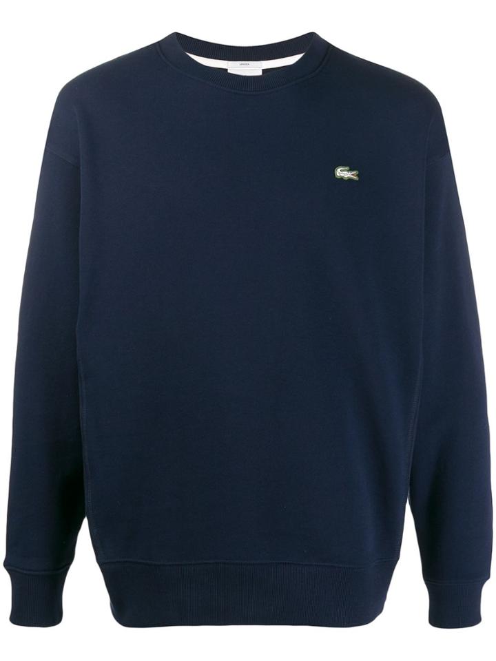 Lacoste Live Logo-embroidered Sweatshirt - Blue