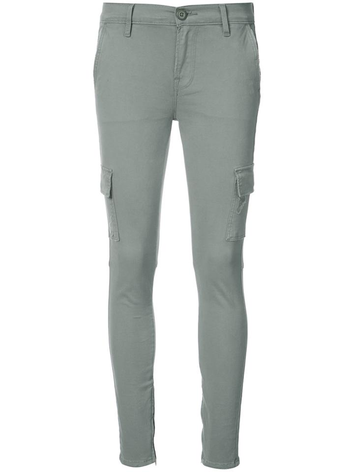 Frame Denim Cargo Skinny Jeans - Green