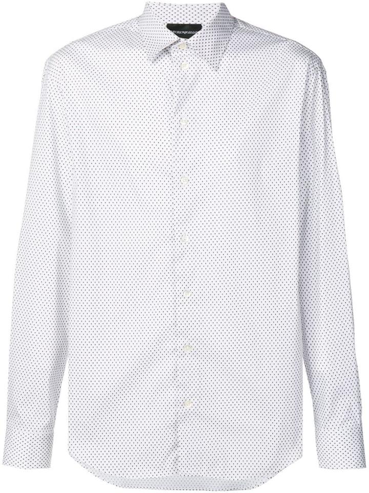 Emporio Armani Micro-patterned Shirt - White