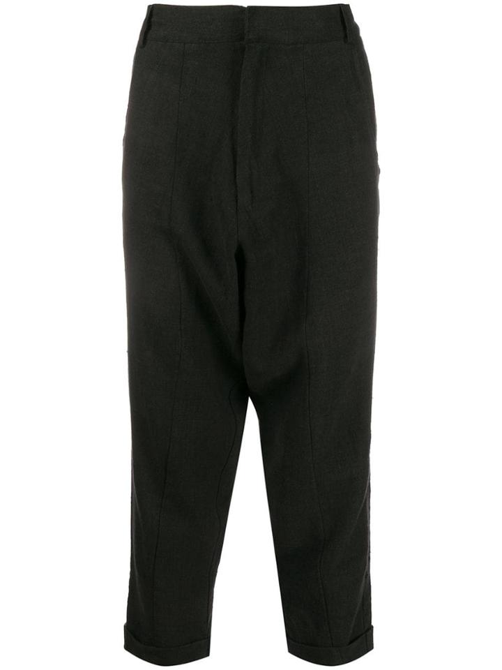 Army Of Me Drop-crotch Cropped Trousers - Black
