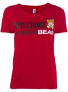 Moschino Printed Bear Logo T-shirt - Red