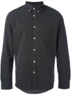Edwin Grid Print Shirt, Men's, Size: Large, Black, Cotton