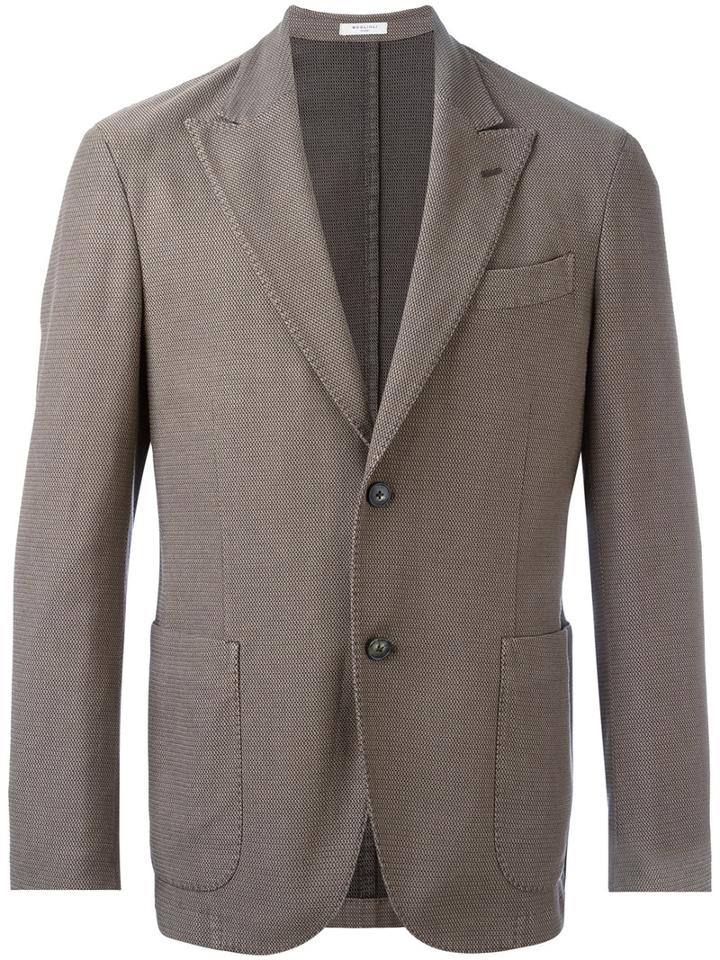 Boglioli - Peaked Lapel Blazer - Men - Cotton/polyamide/spandex/elastane/cupro - 50, Brown, Cotton/polyamide/spandex/elastane/cupro