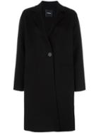 Theory 'peirette' Coat, Women's, Size: Xs, Black, Polyester/polyurethane/cashmere/wool