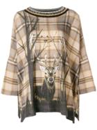 Alberta Ferretti Deer Print Jumper - Nude & Neutrals