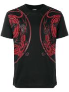 Les Hommes Dragon Print T-shirt - Black