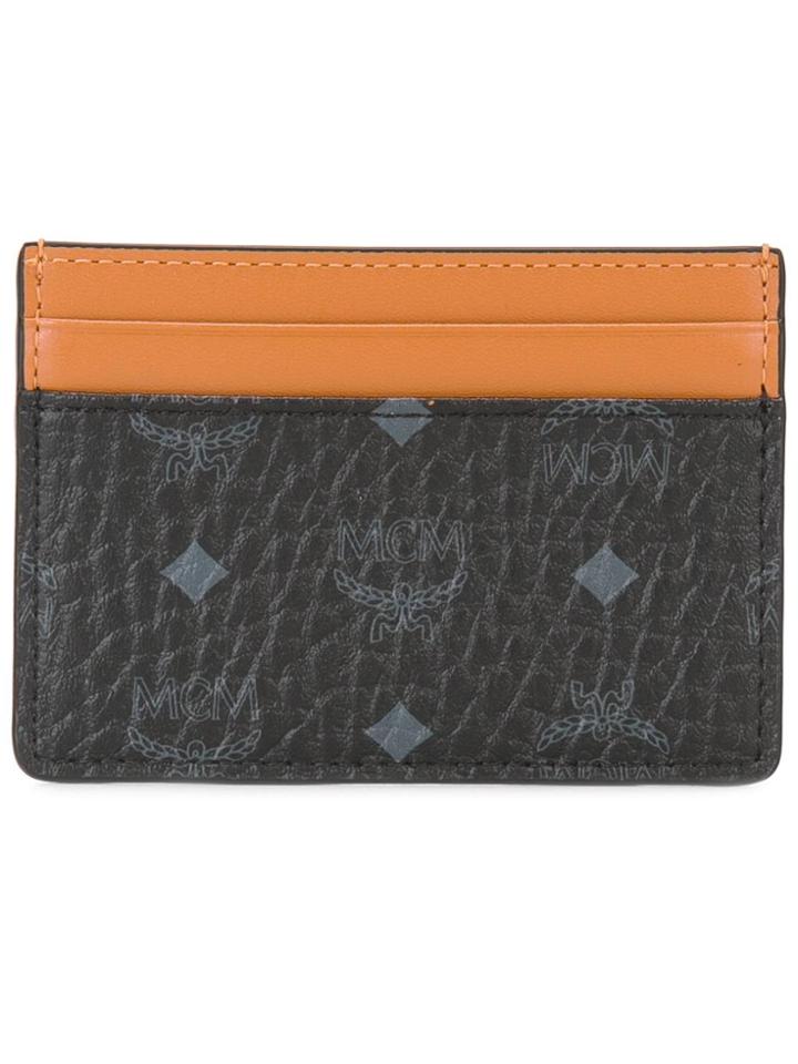Mcm Printed Logo Cardholder - Black