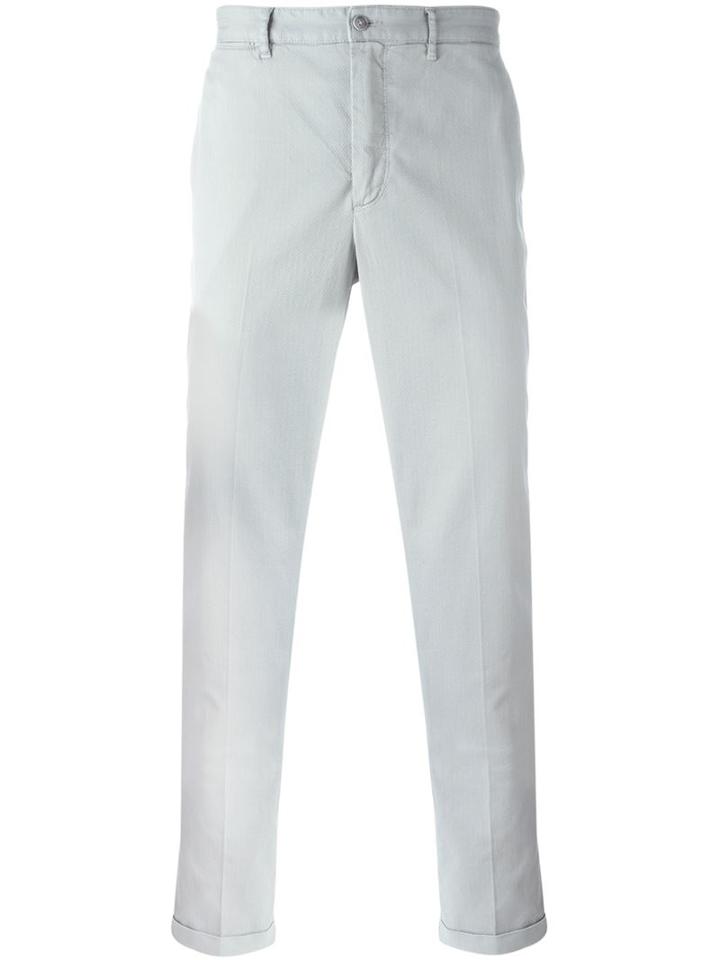 Hackett Straight Leg Trousers, Men's, Size: 36, Grey, Cotton/spandex/elastane