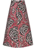 Red Valentino - Floral Print Skirt - Women - Polyester - 42, Polyester
