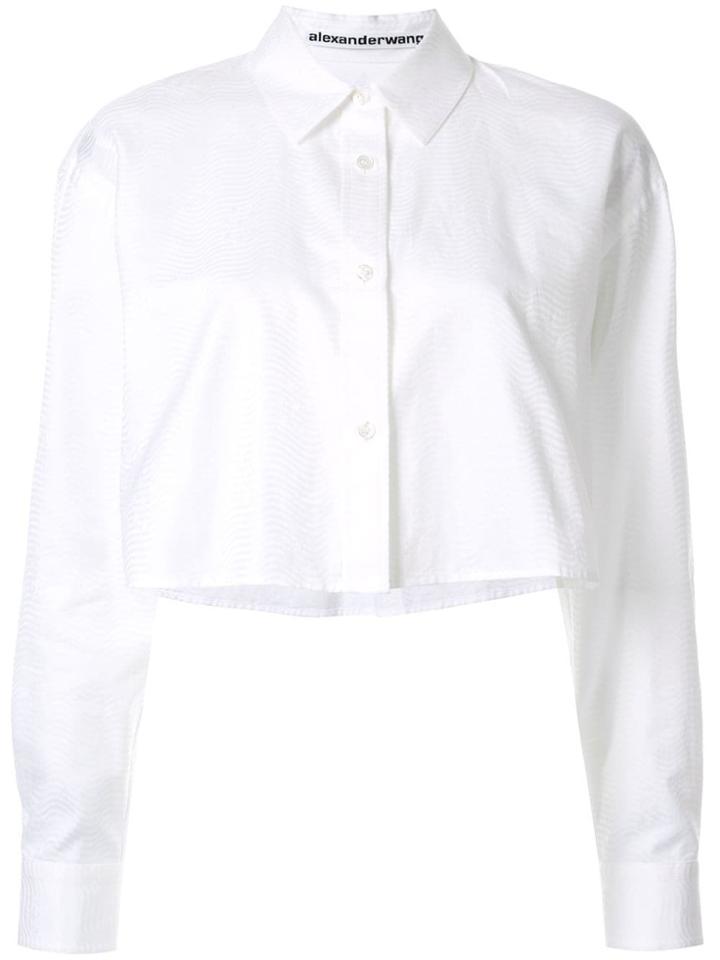 Alexander Wang Patterned Cropped Shirt - White