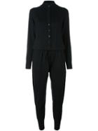 Dkny Knit Jumpsuit, Women's, Size: Medium, Black, Nylon/spandex/elastane/viscose/wool