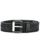 Diesel Textured Belt, Men's, Size: 80, Black, Leather