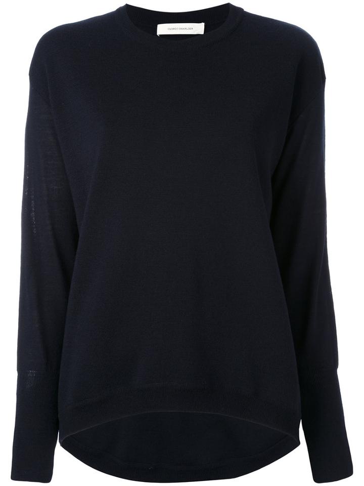Cédric Charlier Crew Neck Jumper, Women's, Size: 42, Blue, Wool/cashmere