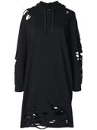 Diesel Distressed Hoodie Dress - Black