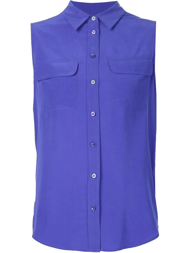 Equipment Sleeveless Chest Pocket Blouse