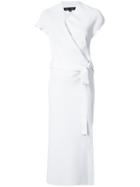 Proenza Schouler Knit Belted Wrap Dress - Grey