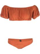 Lisa Marie Fernandez Leandra Cloth Bikini Set - Orange