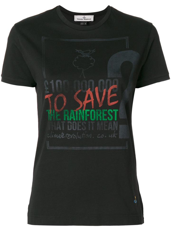 Vivienne Westwood Red Label Designer Print T-shirt - Black