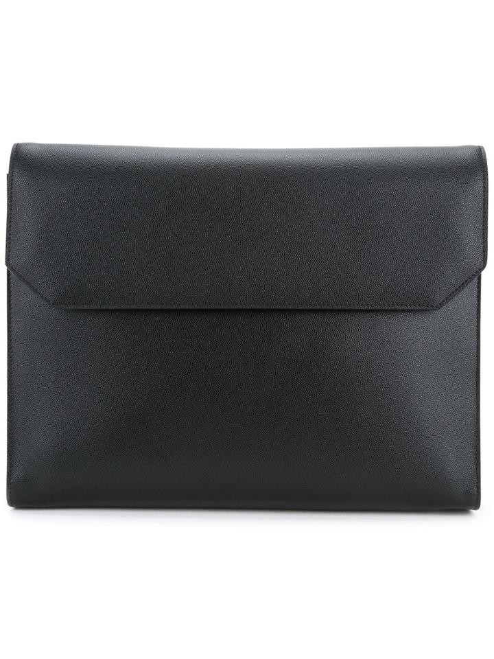Cerruti 1881 - Front Handle Clutch - Men - Calf Leather - One Size, Black, Calf Leather