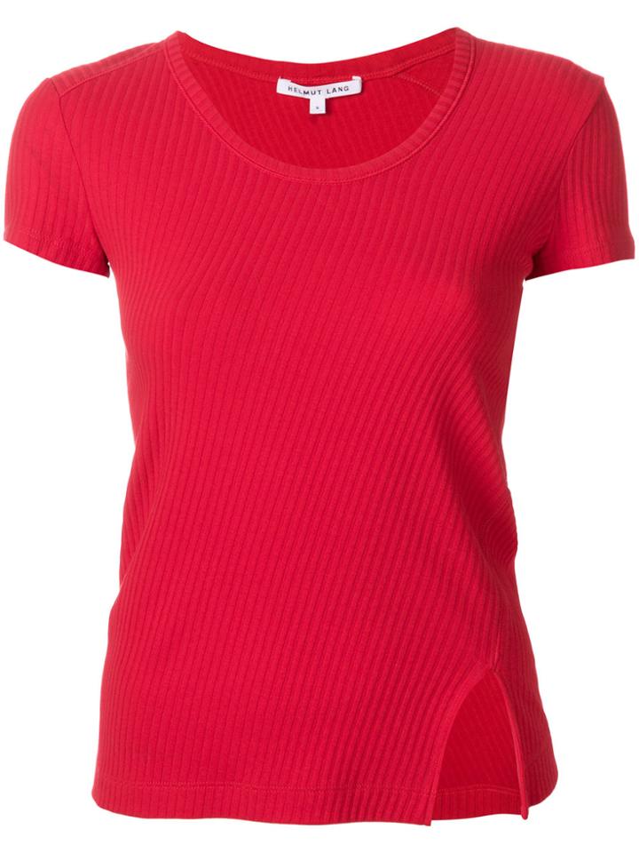 Helmut Lang Ribbed T-shirt - Red
