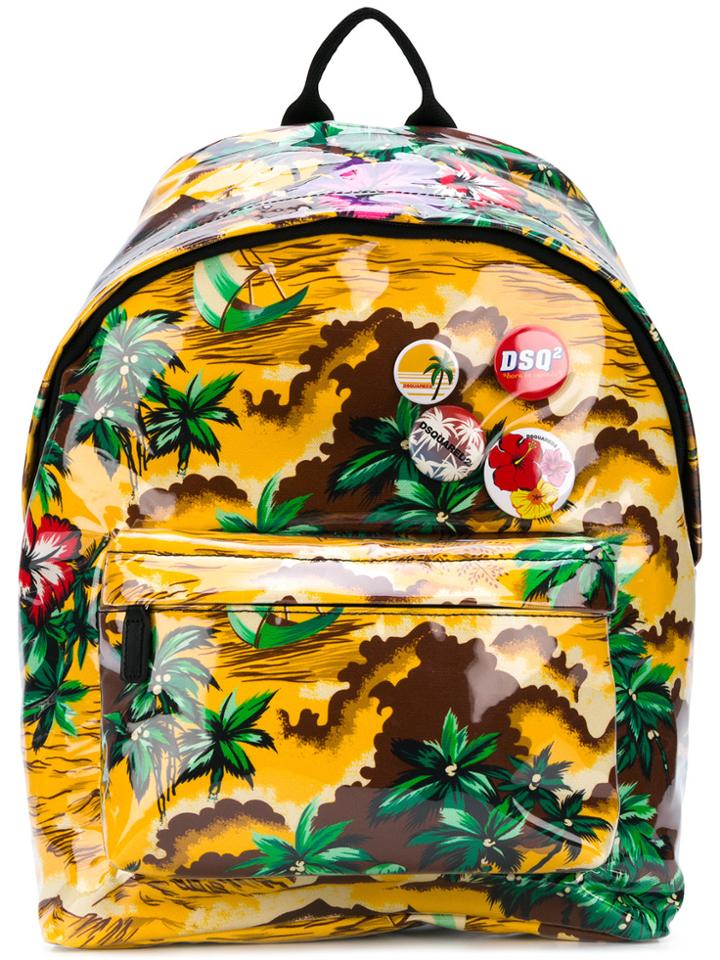 Dsquared2 Tropical Print Backpack - Multicolour