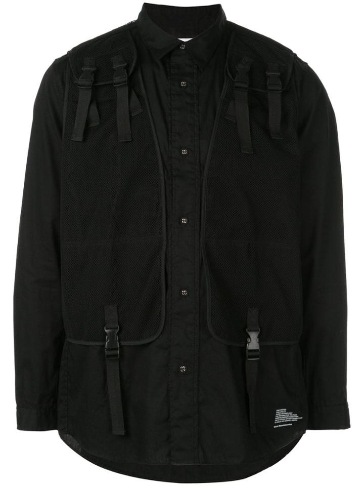 White Mountaineering Military Vest Shirt - Black