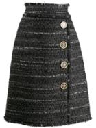 Dolce & Gabbana Striped Pencil Skirt - Grey