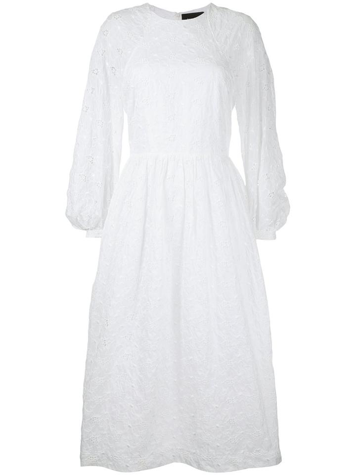 Simone Rocha - Embroidered Dress - Women - Cotton/nylon/polyester - 10, Women's, White, Cotton/nylon/polyester