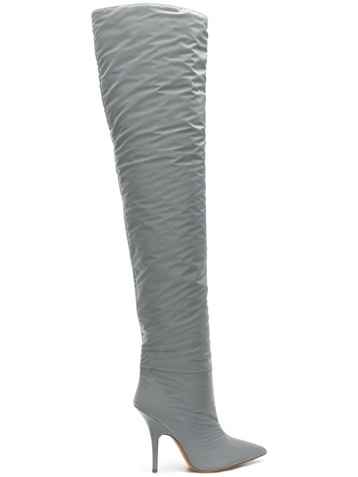 Yeezy Over-the-knee Stiletto Boots - Grey