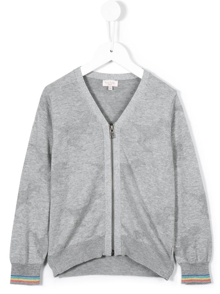 Paul Smith Junior Zipped Cardigan, Boy's, Size: 8 Yrs, Grey