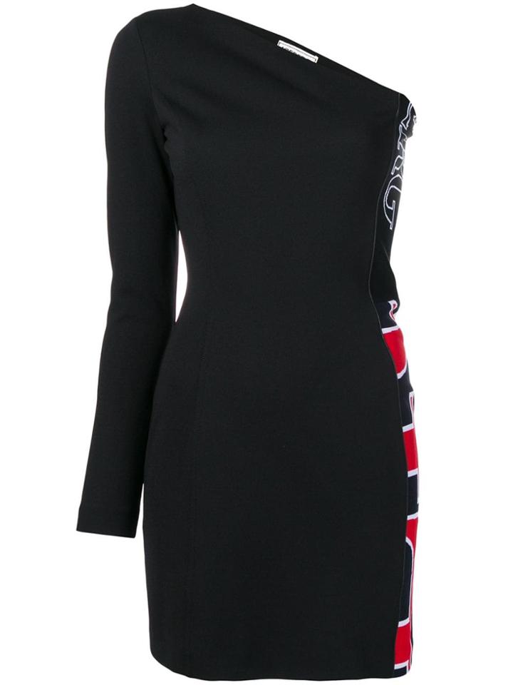 Iceberg One Shoulder Dress - Black