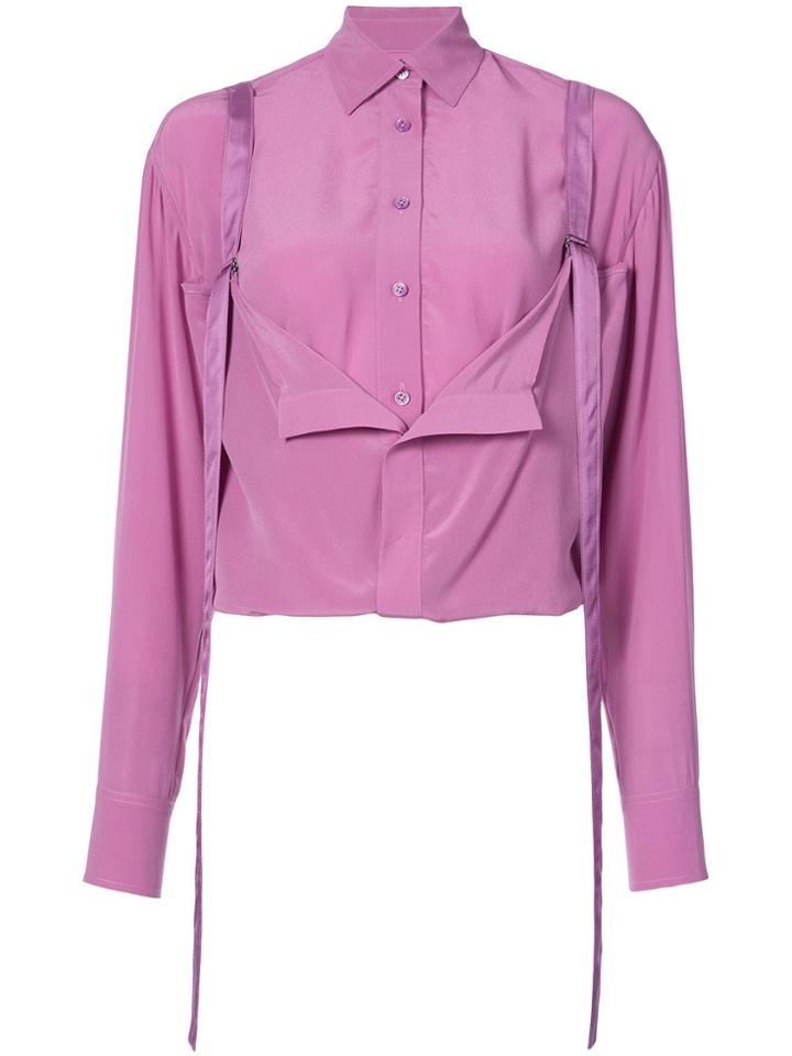 Sies Marjan Structured Fold Detail Shirt - Pink & Purple