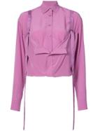 Sies Marjan Structured Fold Detail Shirt - Pink & Purple