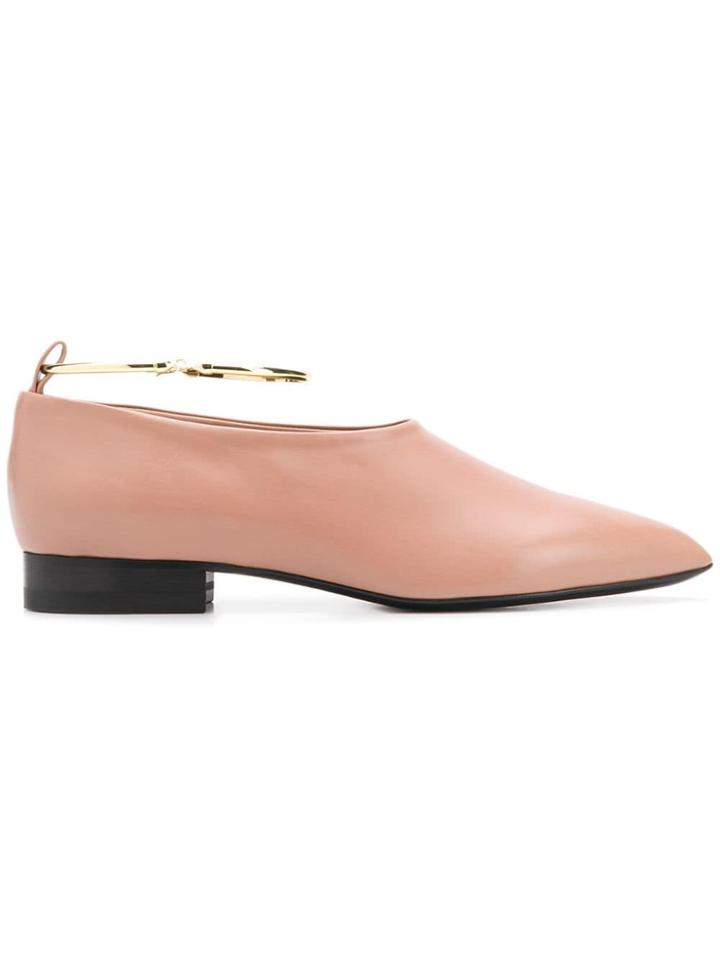 Jil Sander Ankle Strap Loafers - Neutrals