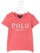 Ralph Lauren Kids - Floral Logo T-shirt - Kids - Cotton - 8 Yrs, Pink/purple