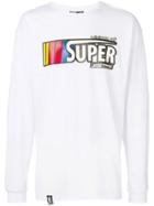Vision Of Super Logo Print Sweatshirt - White