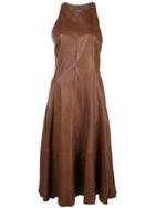 Polo Ralph Lauren Fit-and-flare Midi Dress - Brown