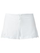 La Perla - Drawstring Lace Insert Shorts - Women - Cotton/spandex/elastane - 1, White, Cotton/spandex/elastane