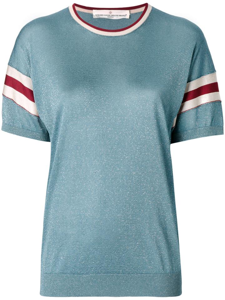 Golden Goose Deluxe Brand Color Block Top - Blue