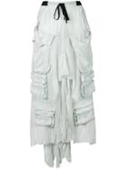 Unravel Project Asymmetric Cargo Dress - Blue