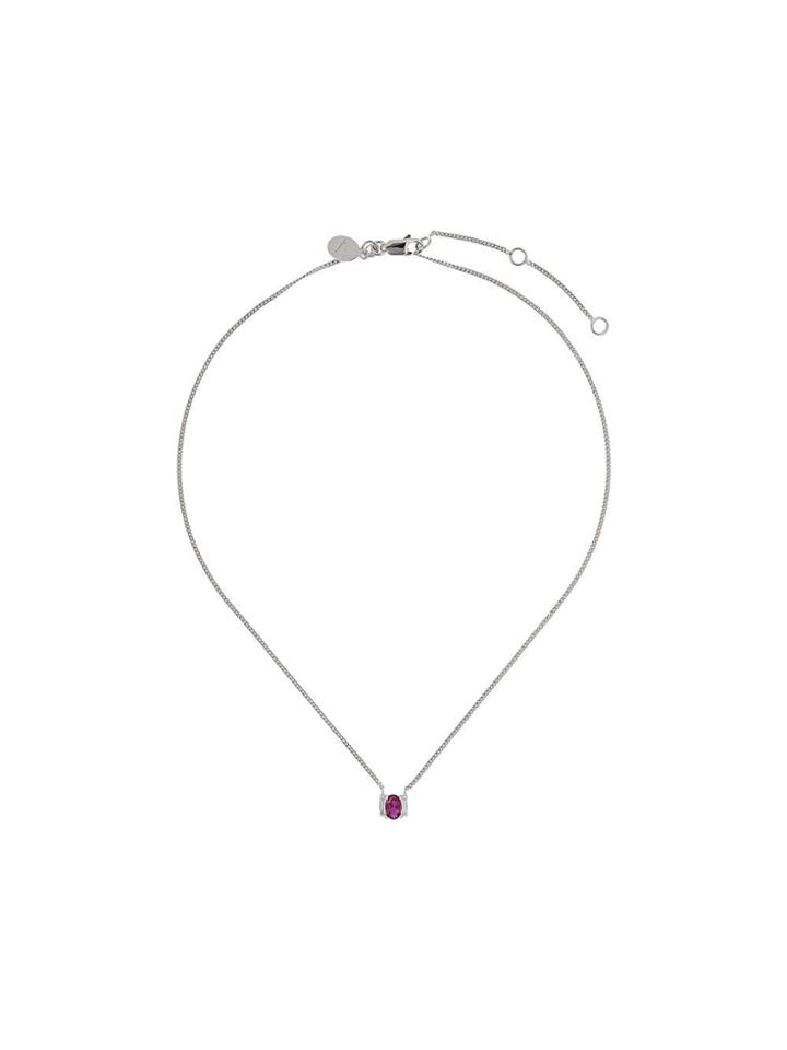 V Jewellery Joan Choker Short Necklace - Silver