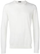 Roberto Collina Plain Sweatshirt, Men's, Size: 50, White, Cotton