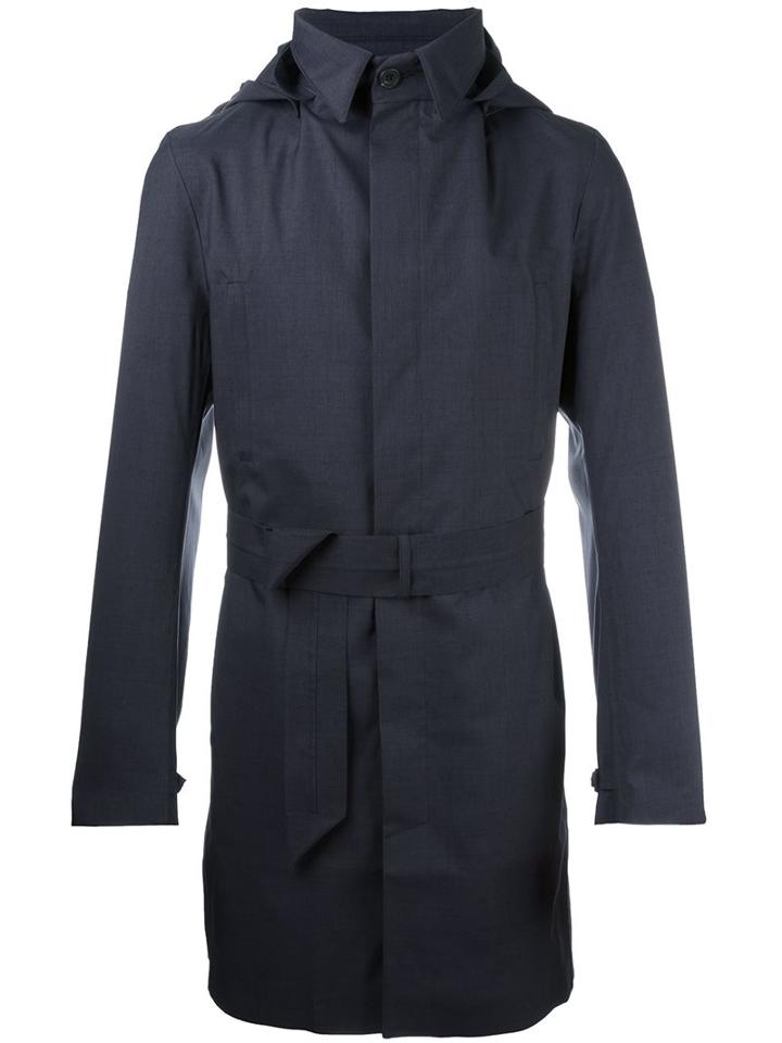 Norwegian Rain Single Breasted Coat, Men's, Size: Medium, Blue, Polyester/viscose/cashmere/recycled Polyester