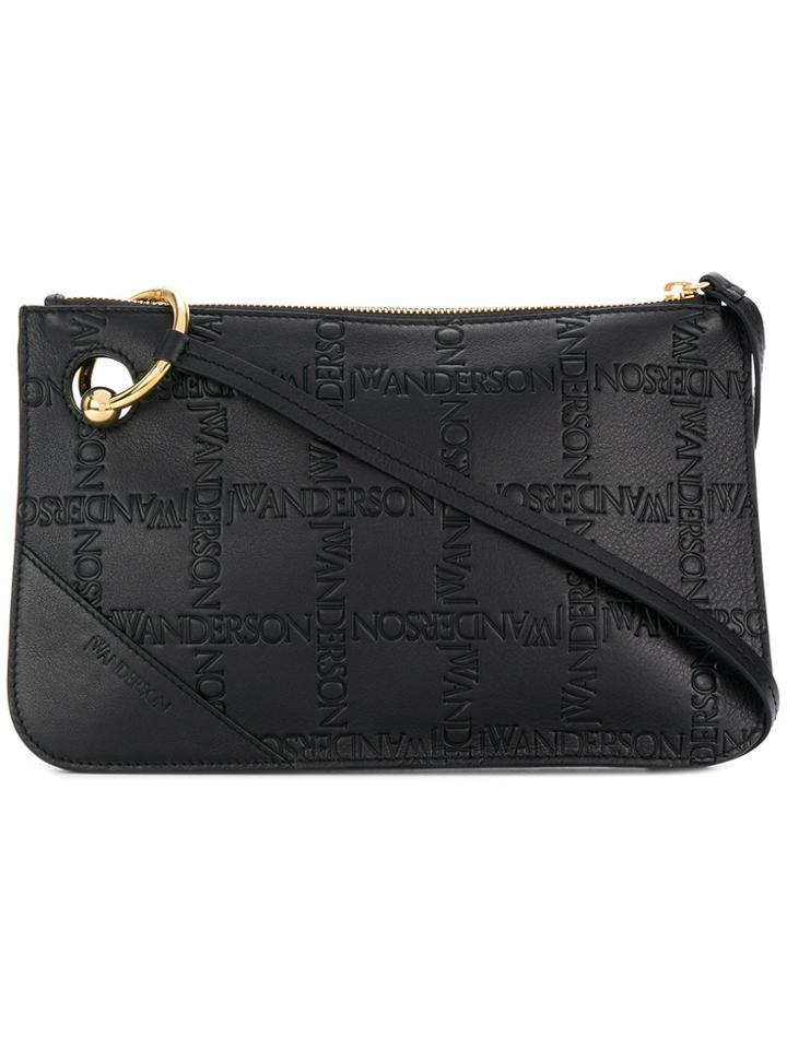 Jw Anderson Pierce Embossed Clutch Bag - Black