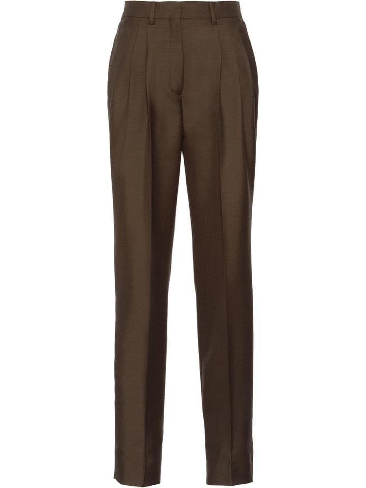 Prada Kid Mohair Trousers - Brown
