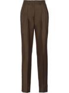 Prada Kid Mohair Trousers - Brown