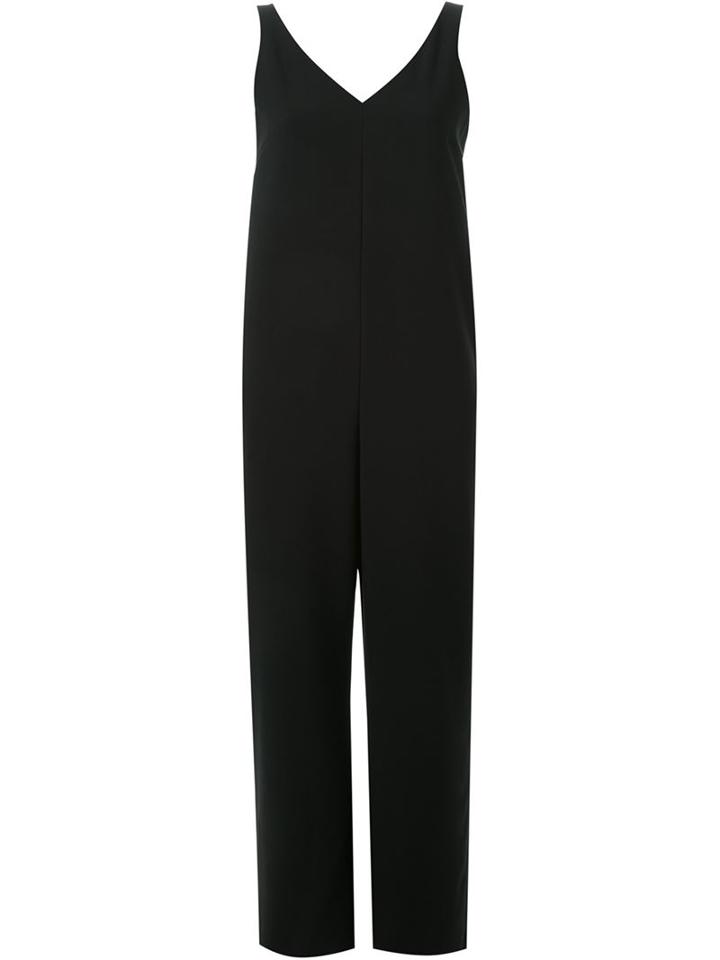 G.v.g.v. Sleeveless V-neck Jumpsuit, Women's, Size: 34, Black, Polyester/polyurethane/rayon
