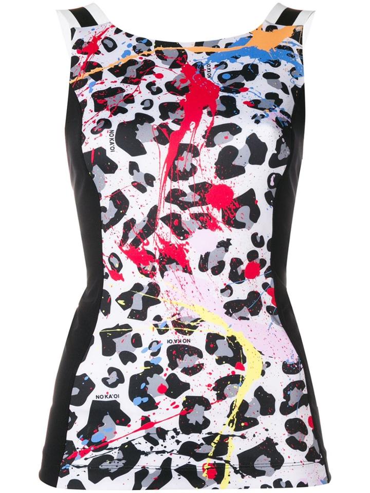 No Ka' Oi Leopard Print Tank Top - Black
